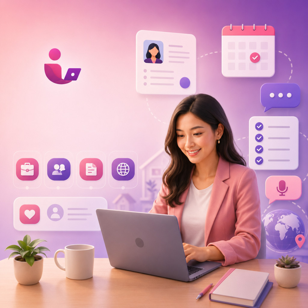 Ilustrasi KerjaVA Mentor untuk membangun karier sebagai Virtual Assistant